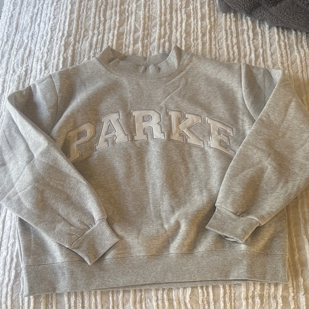 PARKER Gray Pullover Crewneck Sweatshirt